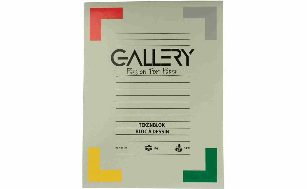 Gallery bloc de dessin ft 24 x 32 cm, 190 g/m², bloc de 20 feuilles