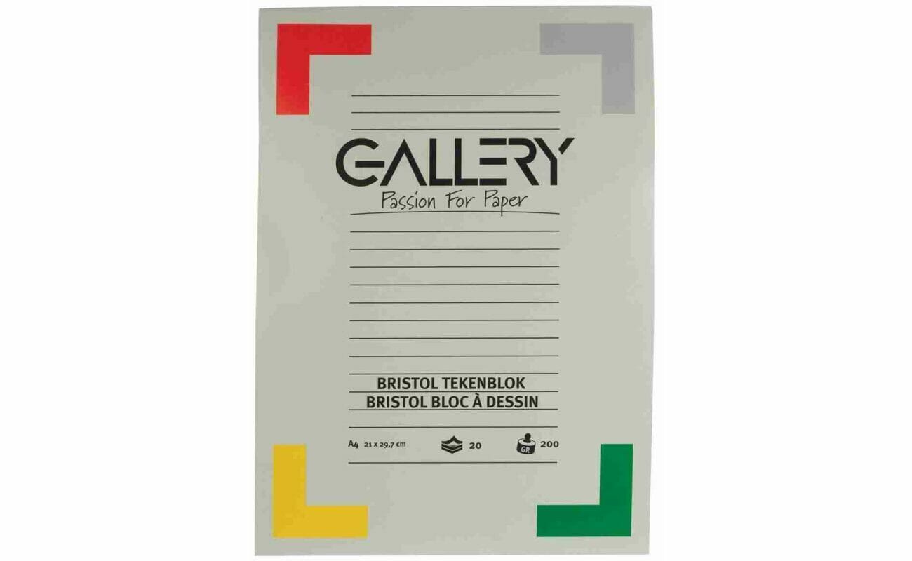 Gallery bloc de dessin 200 g/m², bristol, 20 feuilles, ft 21 x 29,7 cm (a4)
