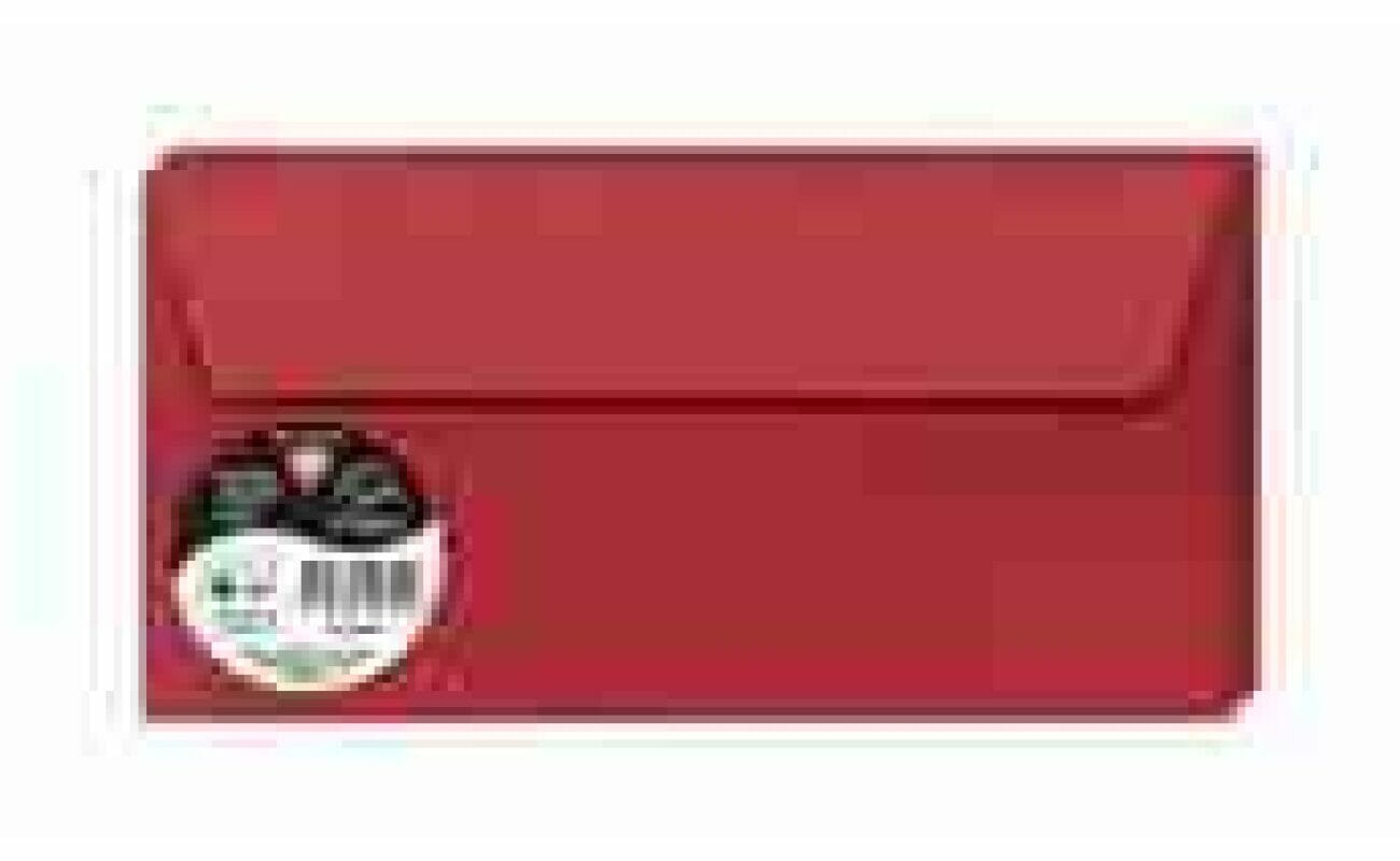 Set van 20 stuifmeelenveloppen 110 x 220mm 120g/m² - kersenrood