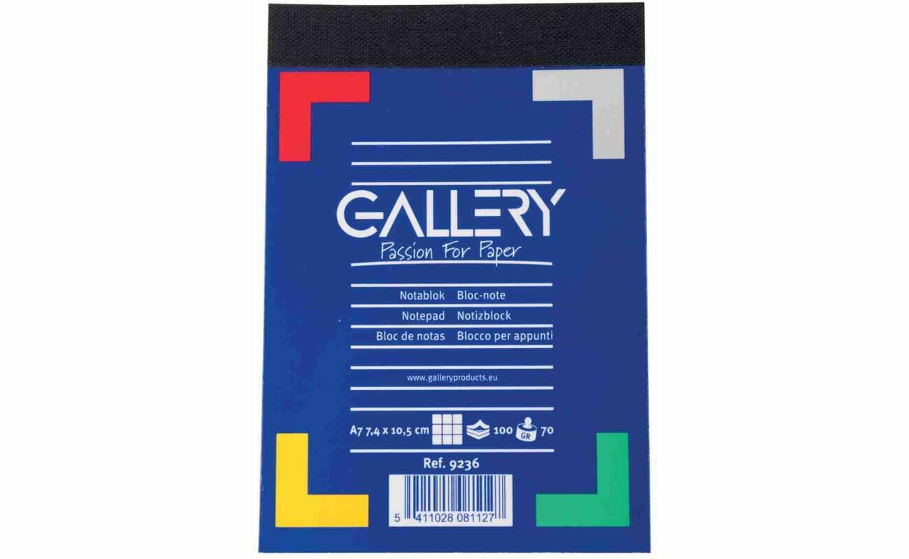 Gallery-notitieboek, ft a7, 5 mm vierkant, 70 g/m