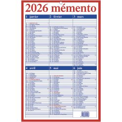 Calendrier aurora memento 10 2025