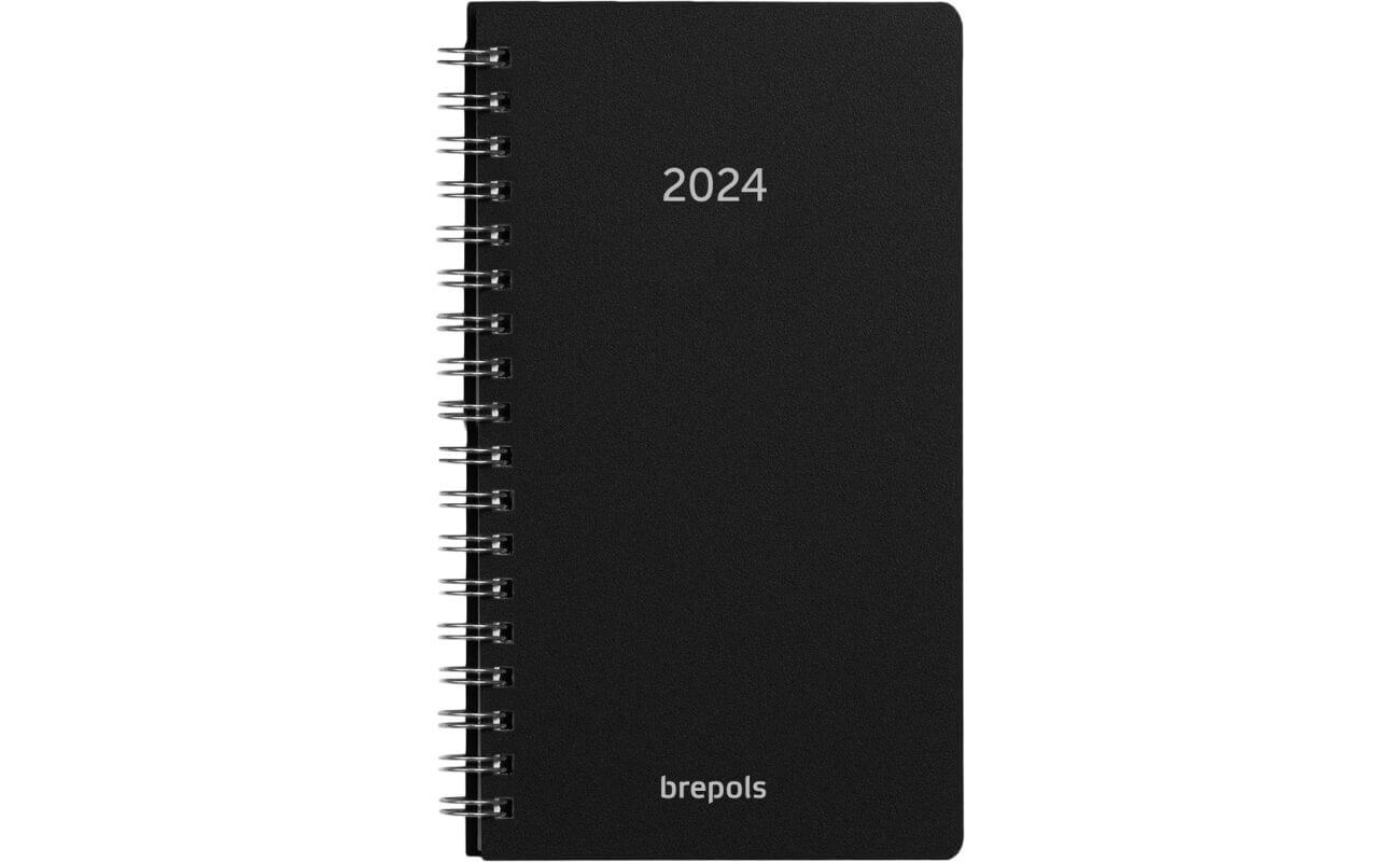 Agenda brepols notavision polyprop noir 2024
