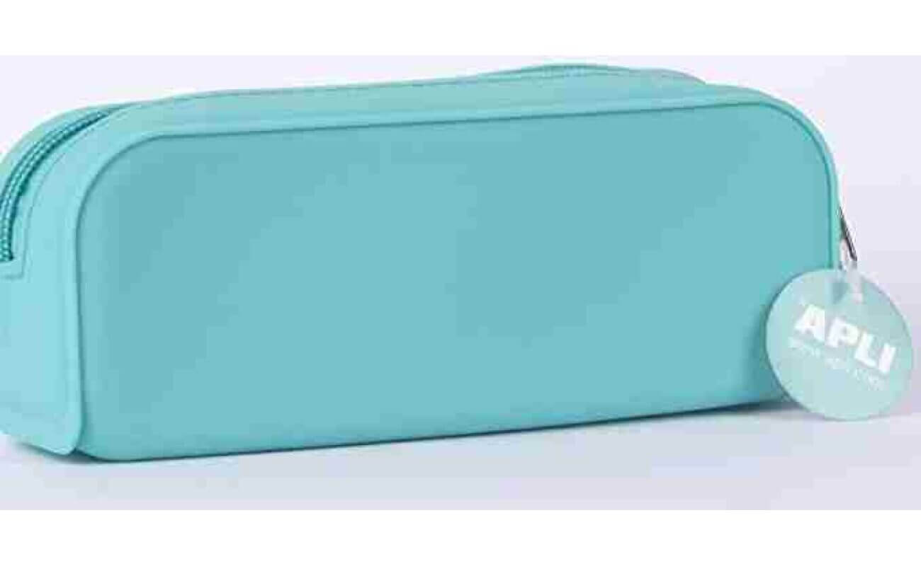 Apli nordik trousse en silicone pastel bleu