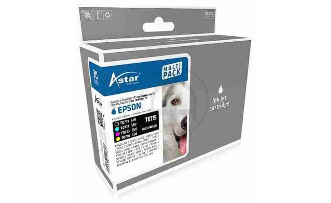 As44715 astar eps. dx4000 ink (4) cmyk t0715 1x7,4/3x5,5ml