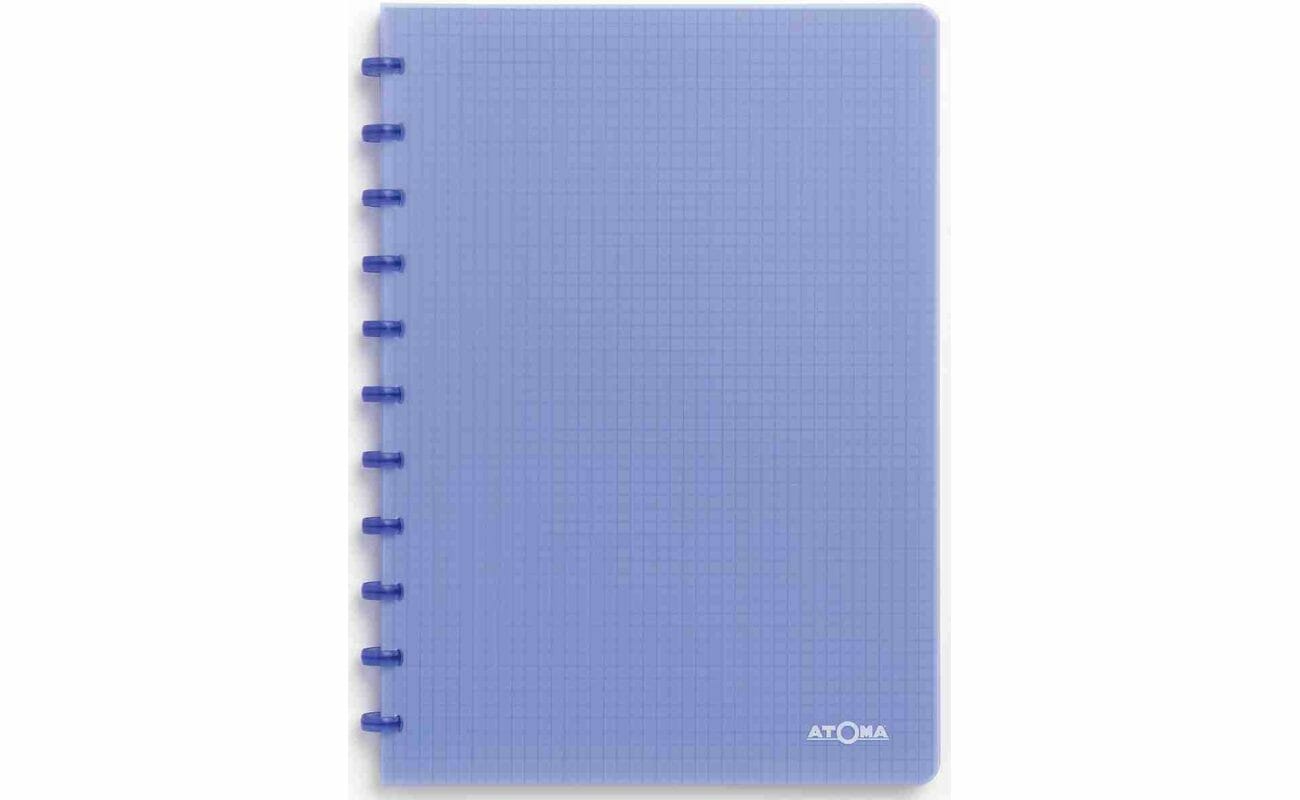 Atoma cahier trendy ft a4, quadrillé 5 mm, bleu transparent