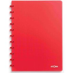 Atoma trendy notitieboek ft a4, 5 mm vierkant, transparant rood