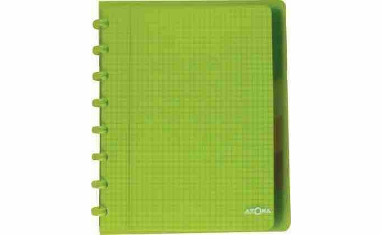 Atoma cahier trendy ft a5, quadrillé 5 mm, vert transparent