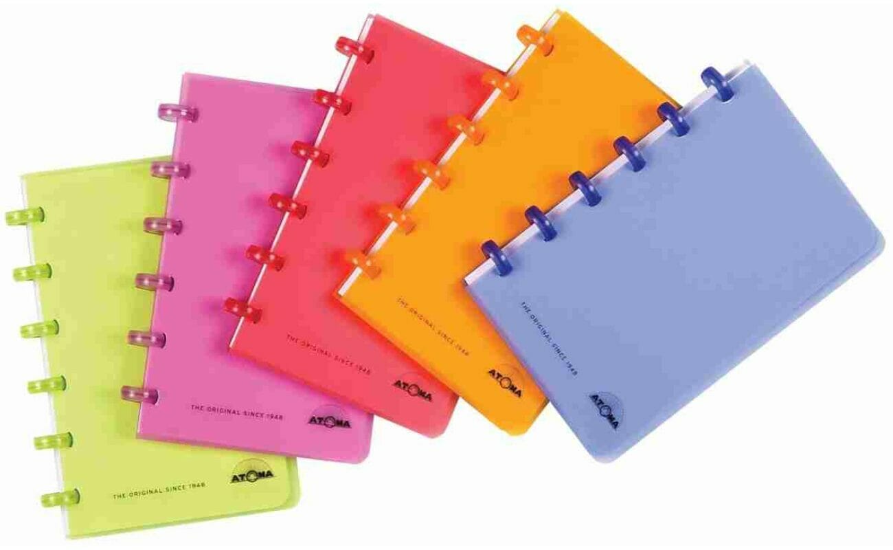 Atoma carnet de notes trendy ft a6, quadrillé 5 mm, couleurs aléatoires