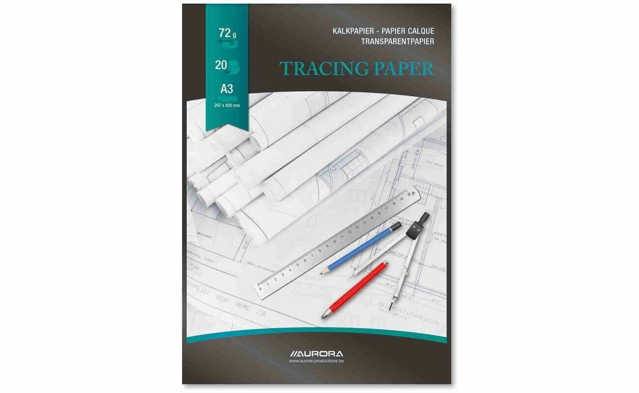 Aurora raphaël papier calque, ft a3, bloc de 20 feuilles