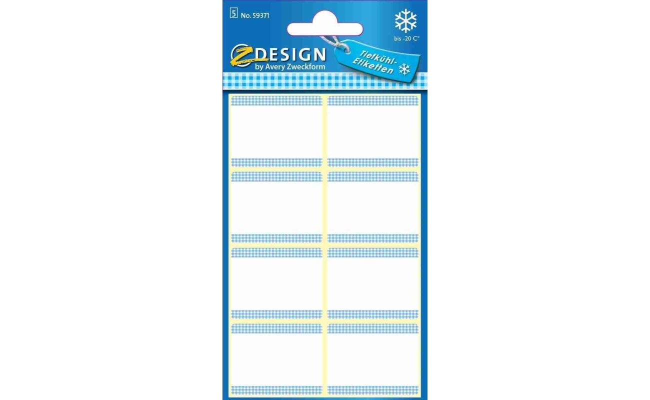 Avery étiquettes congélation en blister, blanc, 40 étiquettes