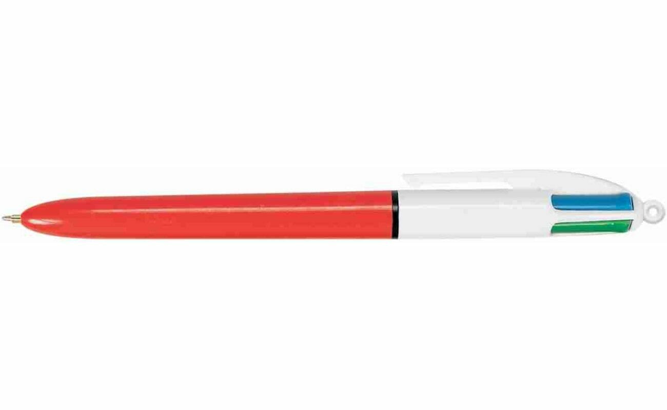 Bic stylo bille 4 couleurs shine – rouge