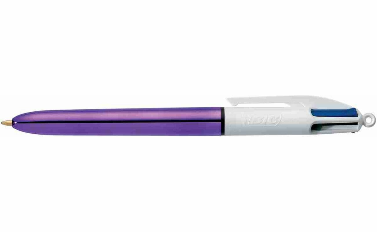 Bic stylo bille 4 couleurs shine