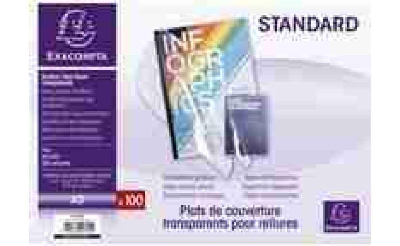 Plats de couverture transparents pvc 20x100e – a3 – cristal – à l’unité