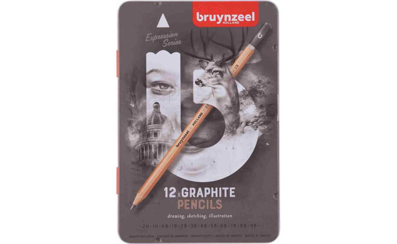 Bruynzeel crayon graphite expression, boîte de 12 pièces