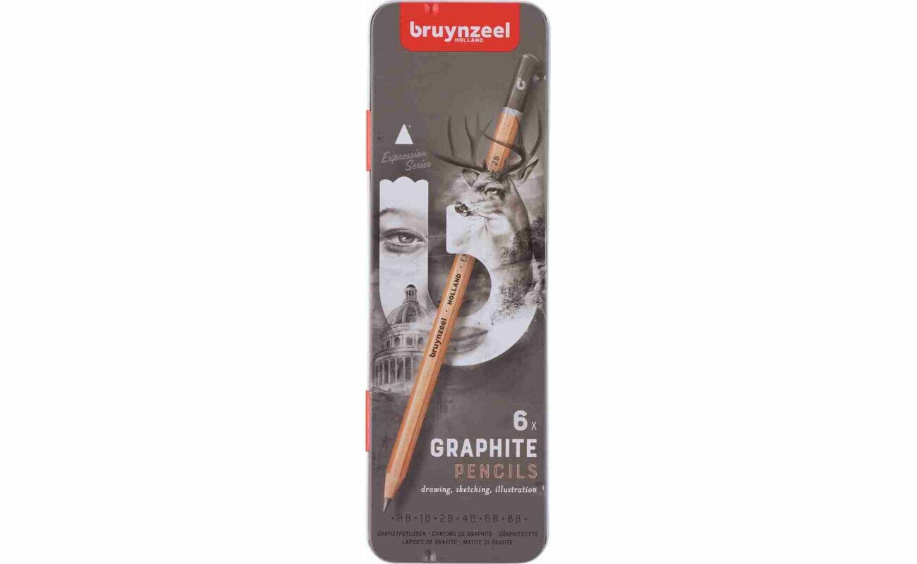 Bruynzeel crayon graphite expression, boîte de 6 pièces