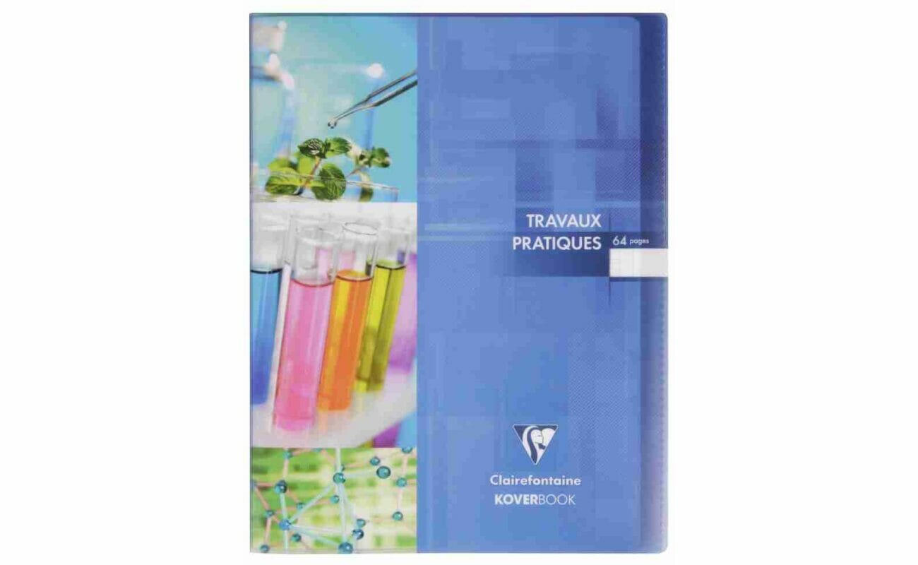 Cahier travaux pratiques piqué 24x32cm 64 pages grands carreaux + uni couverture polypropylène couleur aléatoire – assortis