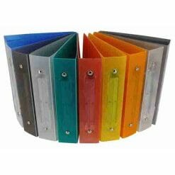 pp bronyl binder 23 x 22cm - 2 polypropyleen ringen 35mm rug willekeurige kleuren