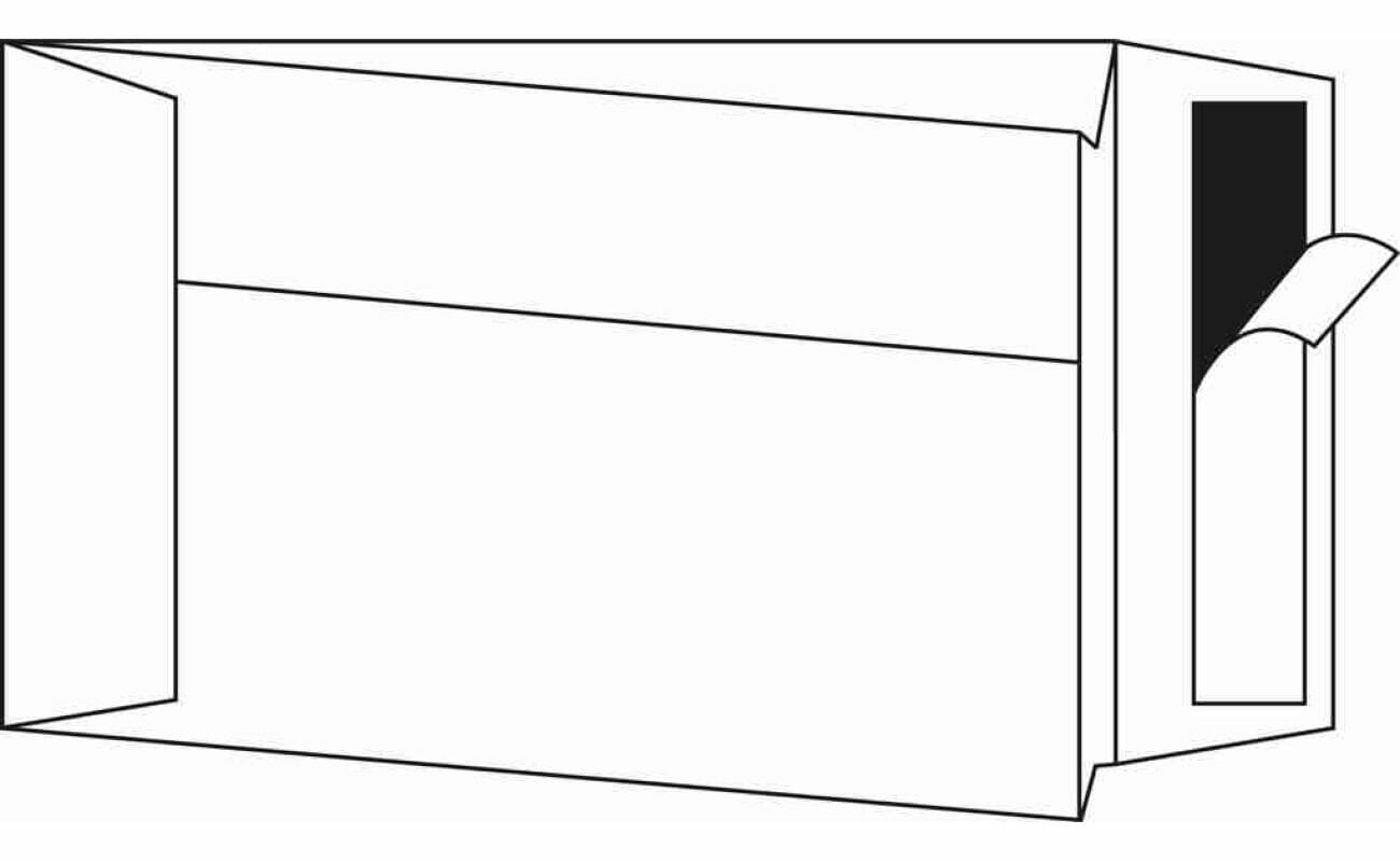 Bruine envelop met zijvouw 250 x 365 mm voor a4 vellen met strook à l'unité