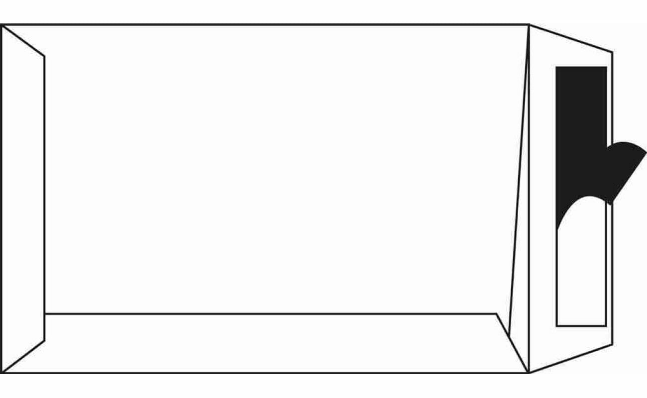 Witte envelopzak 160 x 240 mm met strook à l'unité
