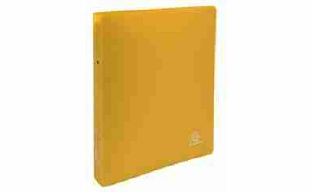 Exacompta ondoorzichtige ringband, ft a4, 2 x 3 cm ringen - geel