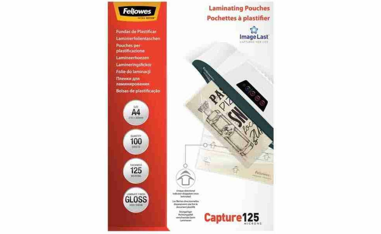 Fellowes 100 etuis a4 -125 microns – etuis a plastifier