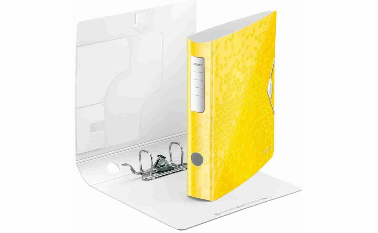 Leitz wow active hefboomarchiefmap, 6,5 cm rug, geel