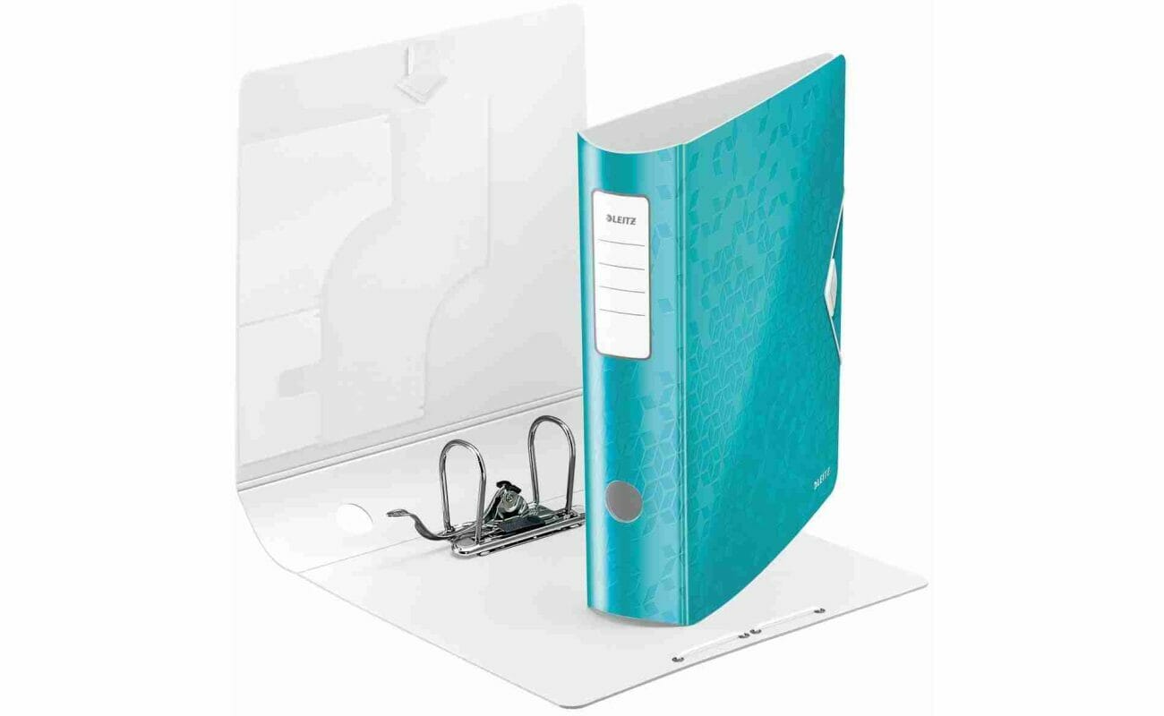 Leitz wow active hefboomarchiefmap, 8,2 cm rug, ijsblauw