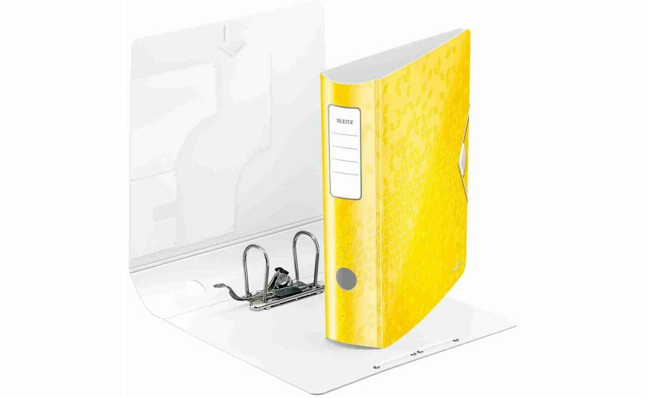 Leitz wow active hefboomarchiefmap, 8,2 cm rug, geel