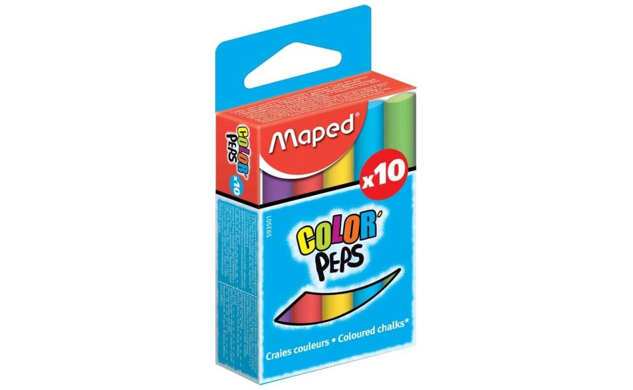Maped craie couleurs assorties