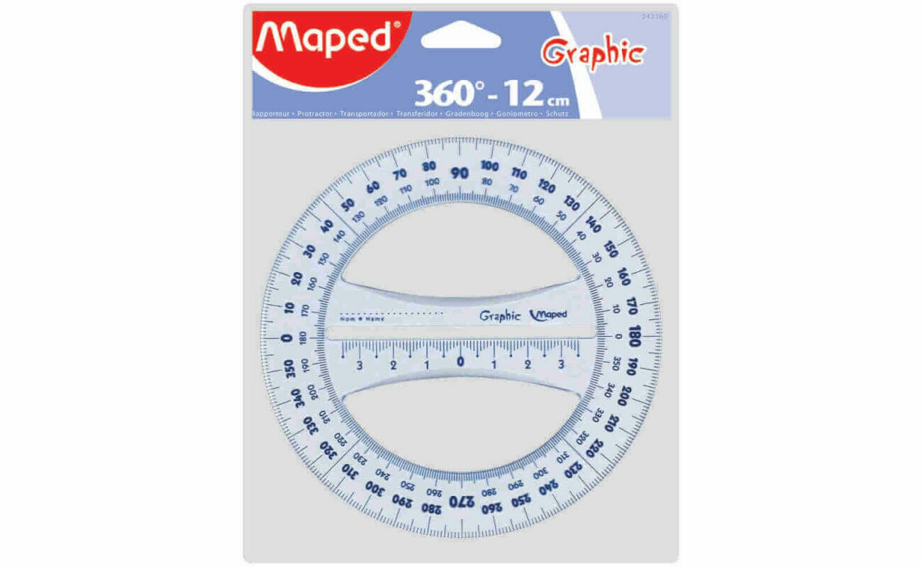 Maped rapporteur geometric 360° – 12 cm