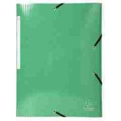 Chemise à élastiques 3 rabats maxi capacity carte lustrée pelliculée 425gm² iderama a4 – vert foncé
