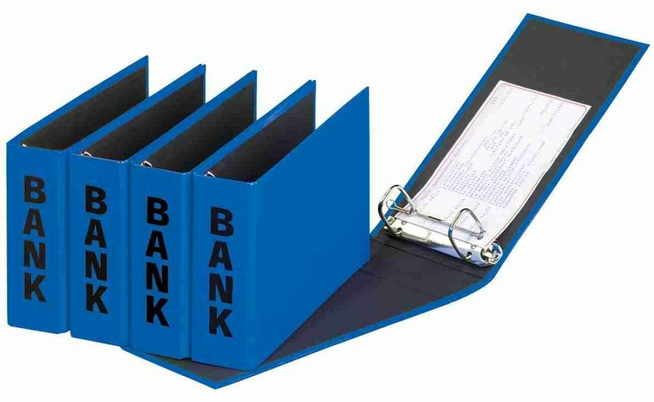 Pagna ringband (ccp) ft 14 x 25 cm, blauw, glanzend afgewerkt met zwarte letters