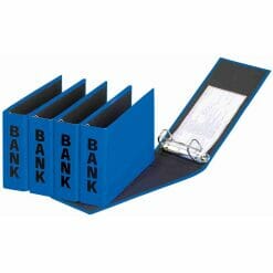 Pagna ringband (ccp) ft 14 x 25 cm, blauw, glanzend afgewerkt met zwarte letters