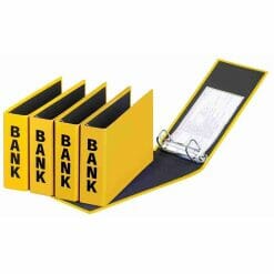 Pagna classeur à anneaux (ccp) ft 14 x 25 cm, jaune, exécution brillante avec typographie noire