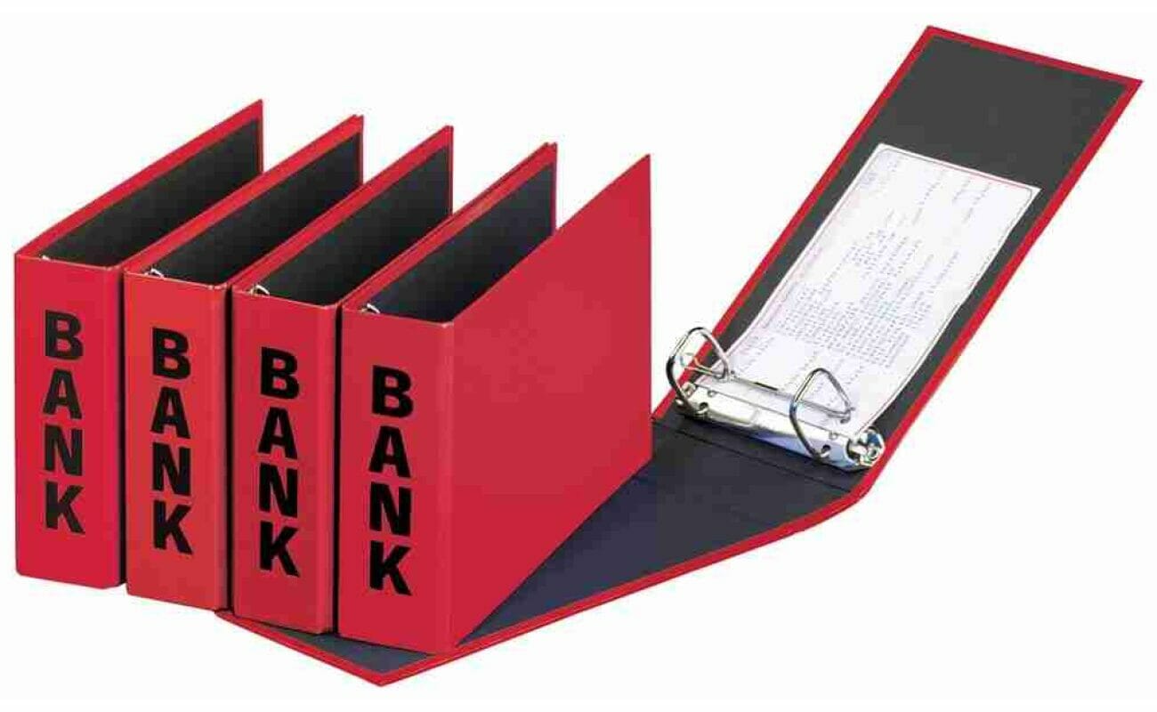 Pagna ringband (ccp) ft 14 x 25 cm, rood, glanzend afgewerkt met zwarte letters