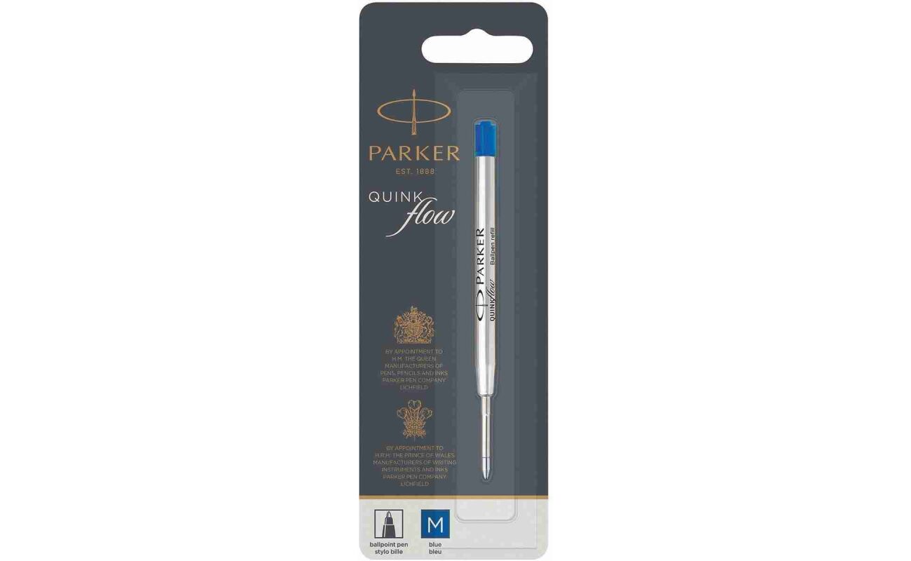 Parker quinkflow recharge pour stylo bille, pointe moyenne
