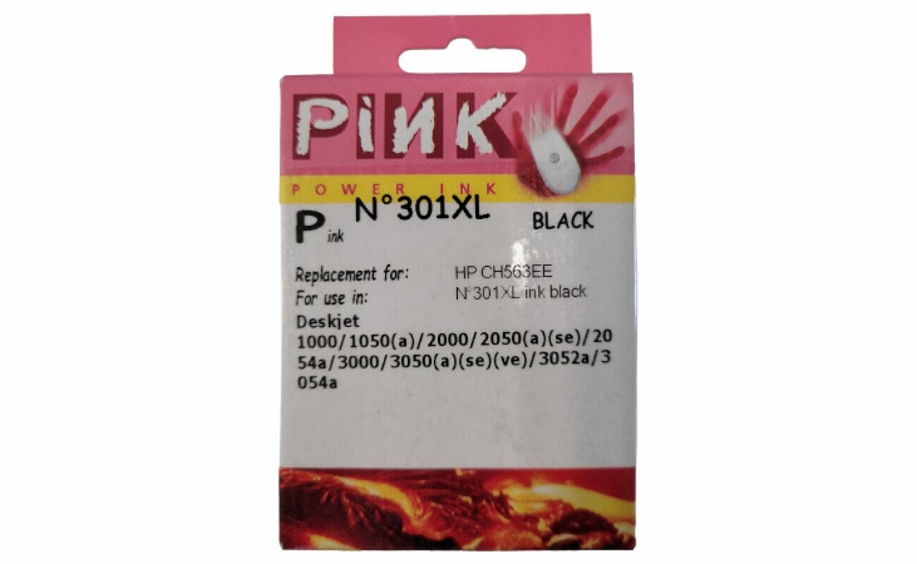 Pink hp 301 xl black