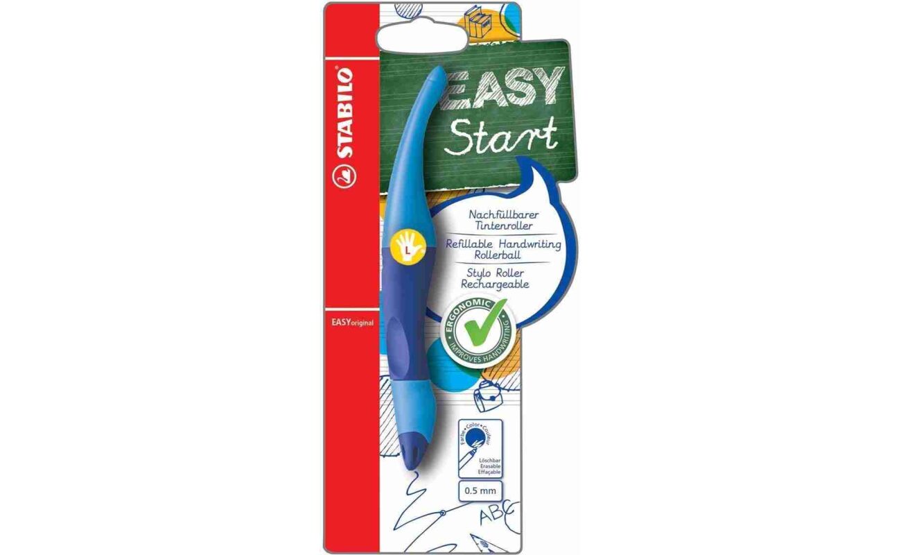 Stabilo easyoriginal roller, pour gauchers blister de 1 pièce, bleu