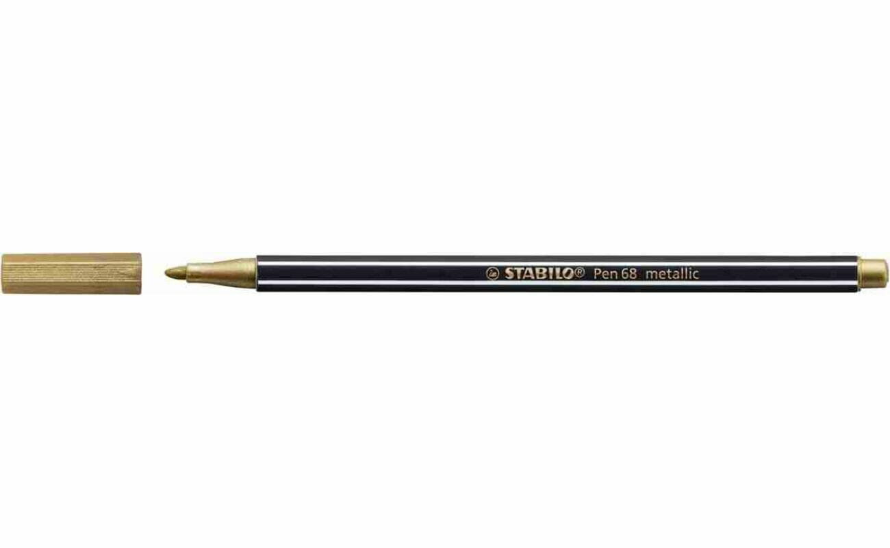 Stabilo pen 68 metallic feutre, or 68/810
