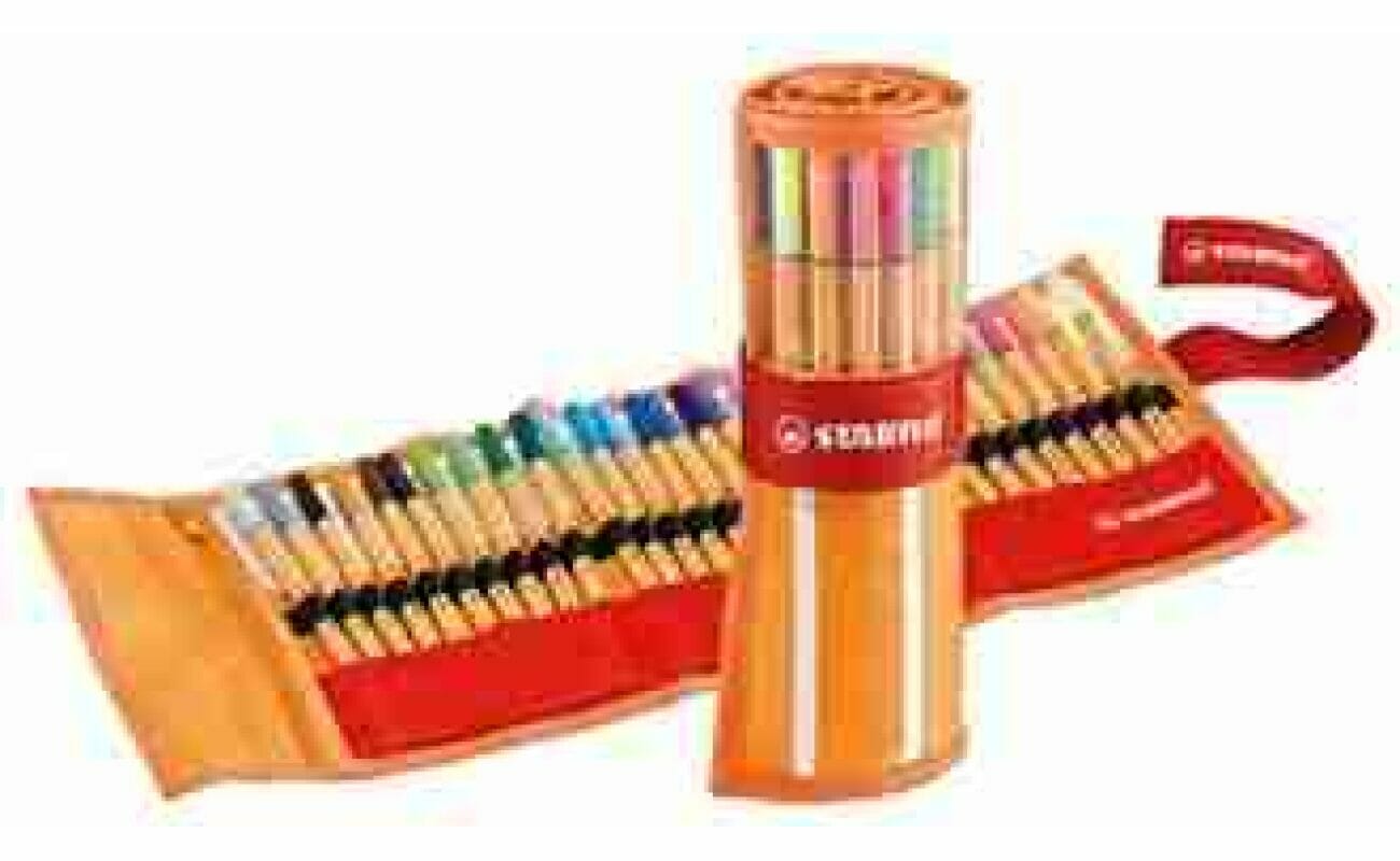 Stabilo point 88 fineliner, 25pièces en couleurs assorties
