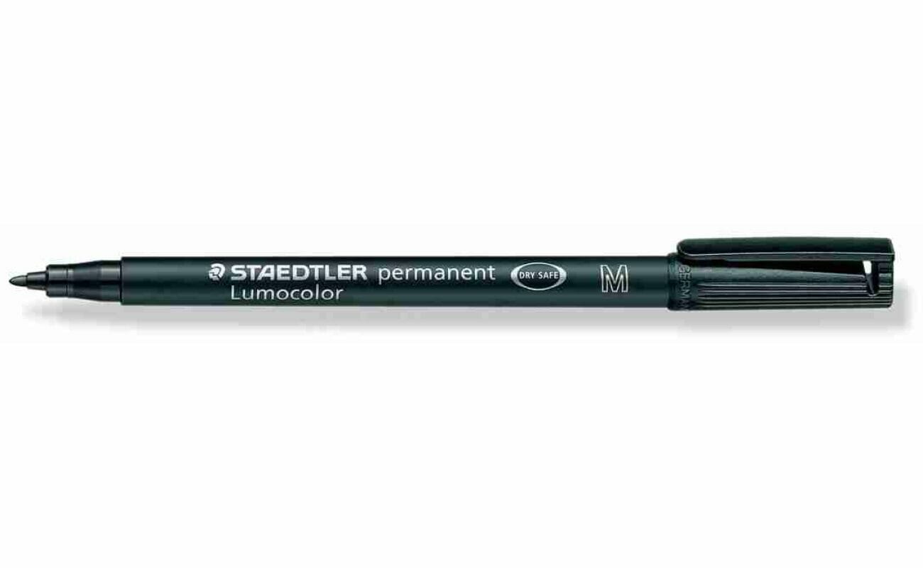 Staedtler marqueur ohp lumocolor permanent, pointe moyenne 1 mm – noir