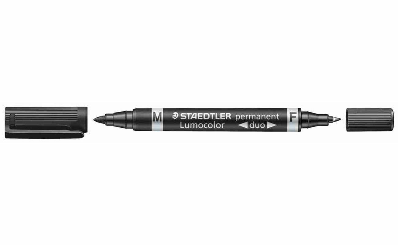 Staedtler marqueur permanent lumocolor duo – noir