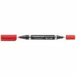 Staedtler marqueur permanent lumocolor duo – rouge