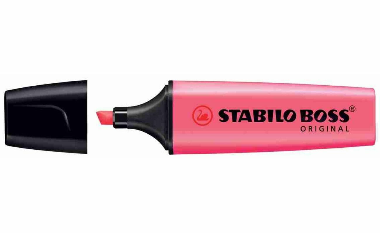 Surligneur stabilo boss original rose