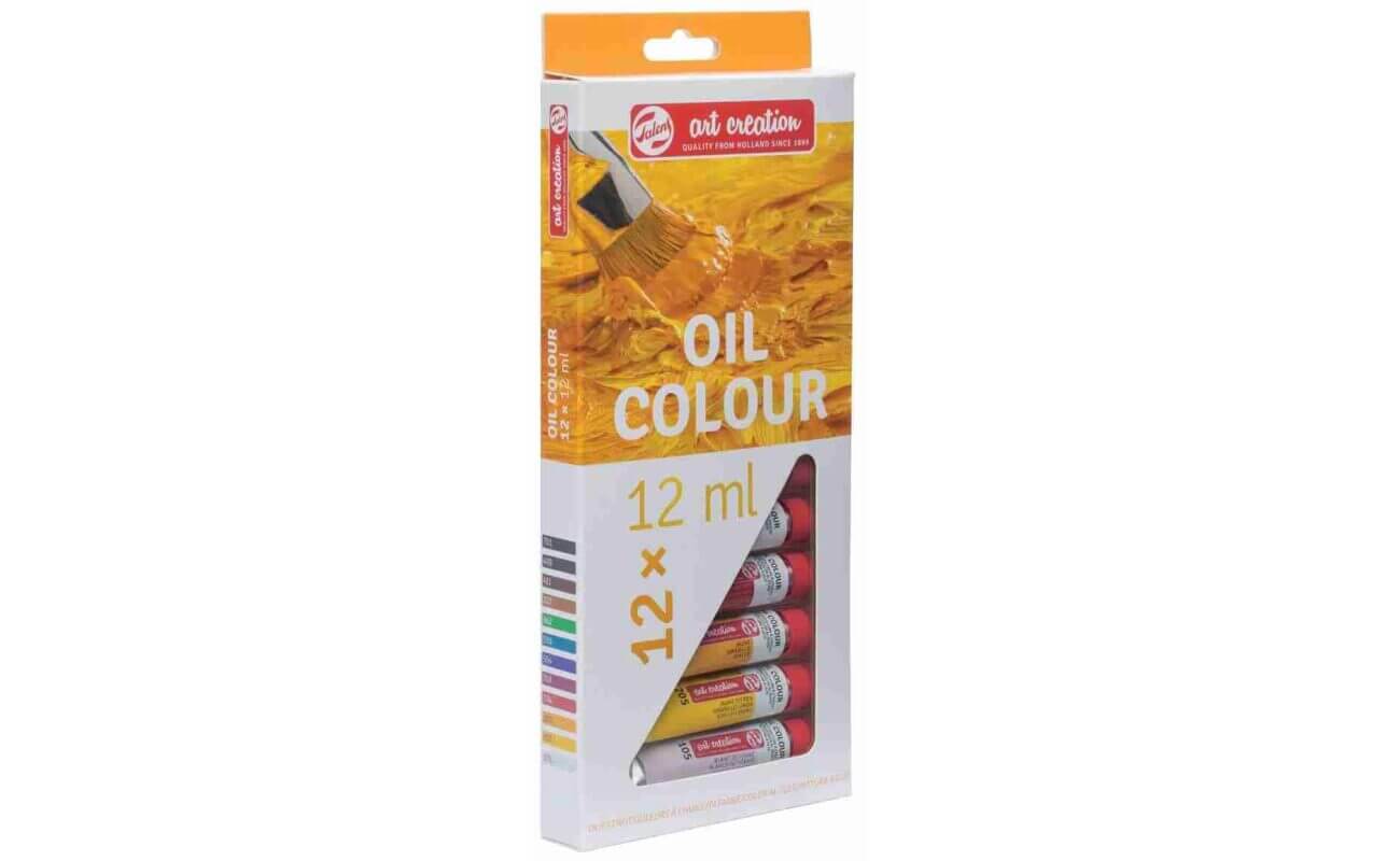 Talens art creation peinture à l’huile tube de 12 ml, set de 12 tubes en couleurs assorties