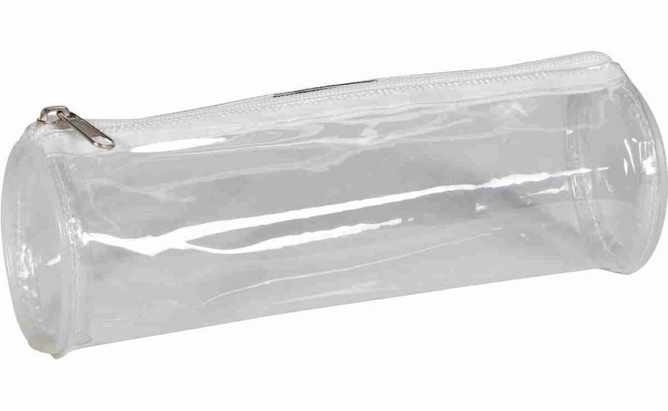 Trousse fantaisie ronde Ø7 x 22 cm – transparente –
