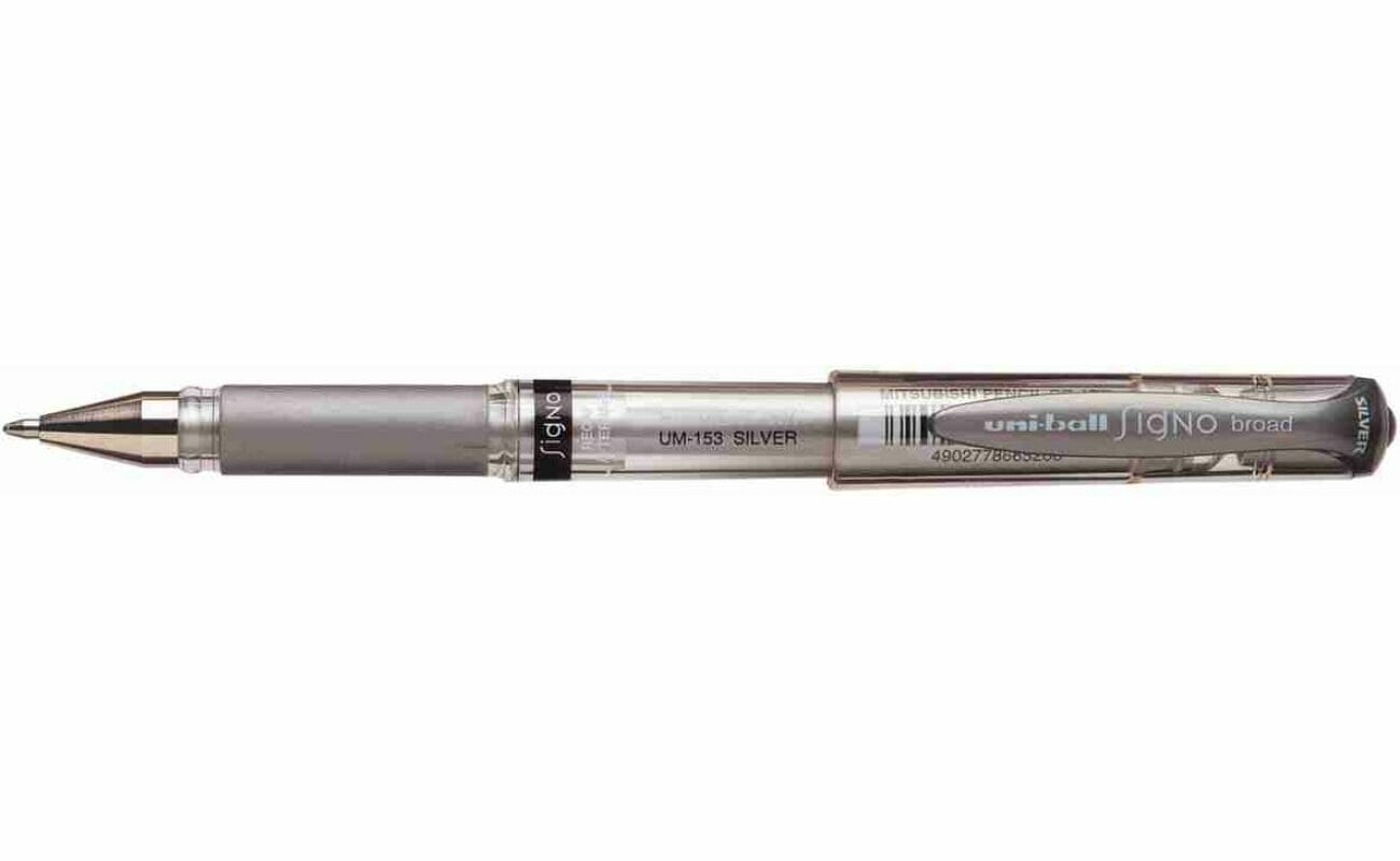 Uni-ball roller signo broad argent