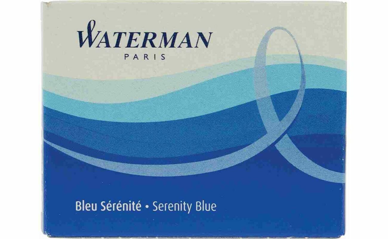 Waterman cartouches d’encre standard 23, bleu florida, paquet de 8 pièces