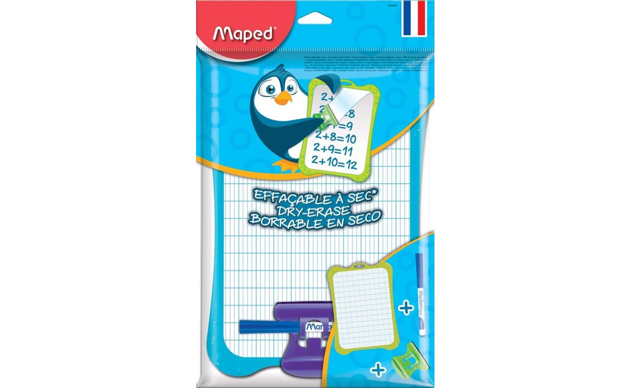Maped ardoise tableau blanc feutre et brosse inclus