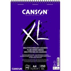 Canson xl a4 onderlegger 250gr mix vloeibare media 40 vellen